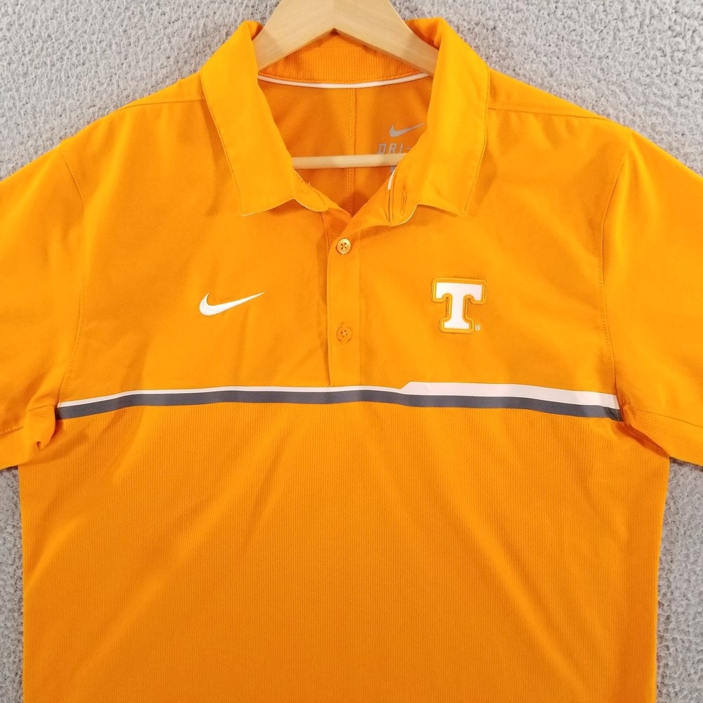 Tennessee Volunteers Nike Polo Shirt Medium Orange Performance Dri Fit Golf Vols